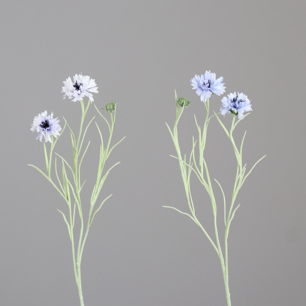 Kunstblume Kornzweig in hellblau aus Kunststoff