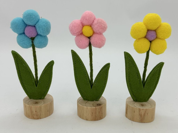 Dekoobjekt FIORE in mehrfarbig aus Materialmix