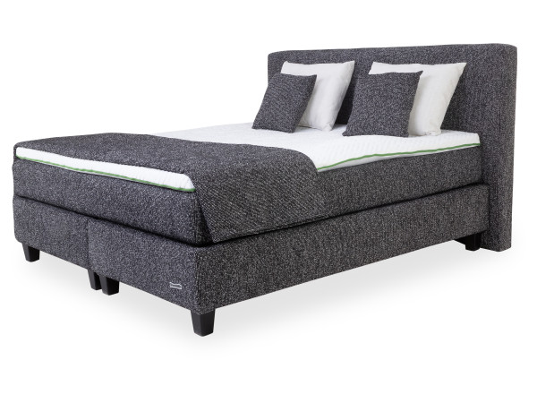 Boxspringbett DUNLOPILLO SUPERIOR in schwarz aus Stoff