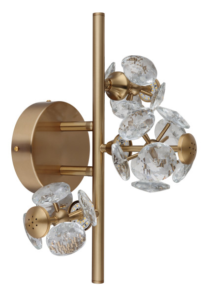 Wandleuchte VIRINA in goldfarben aus Metall