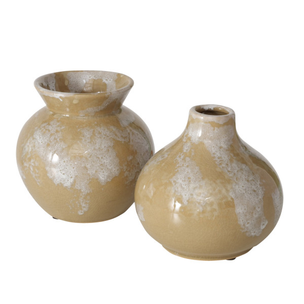 Vase NIMAR in mehrfarbig aus Steingut