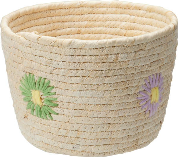 Korb FLOWER in natur aus Maisblatt