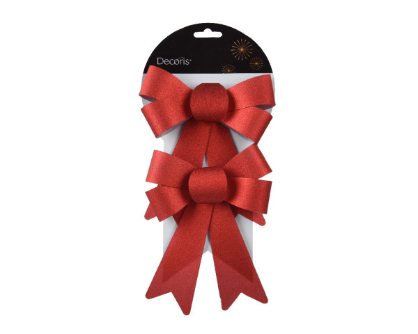 Dekohänger SCHLEIFE rot in rot aus PVC