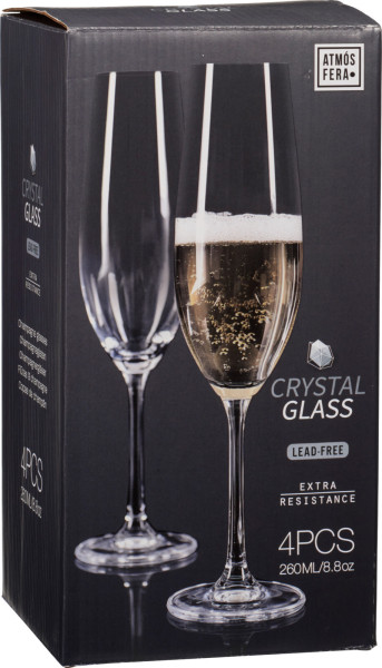 Champagnerglas-Set in klar aus Glas