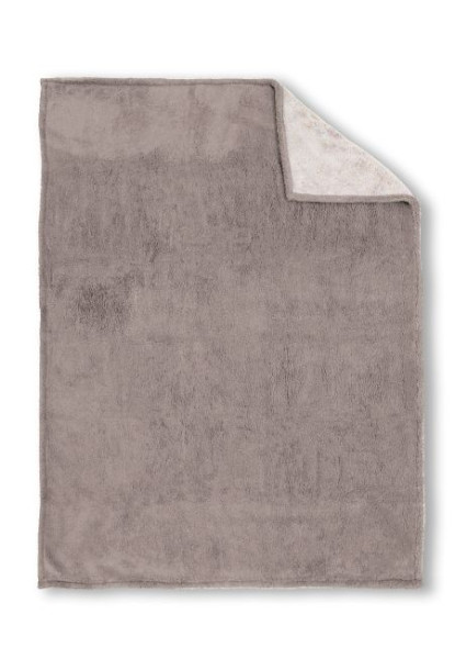Decke SHERPA taupe in taupe aus Polyester
