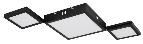 Deckenleuchte BURKHARD in schwarz aus Metall