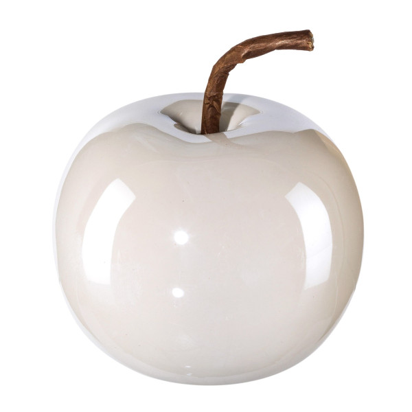 Deko-Apfel PEARL EFFECT in weiß aus Keramik