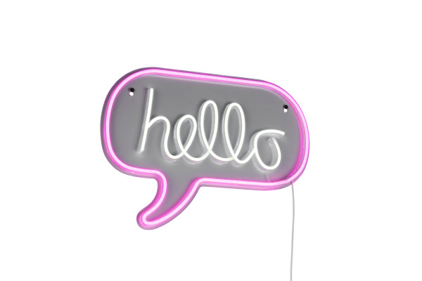 Wandleuchte LED HELLO in mehrfarbig aus Kunststoff