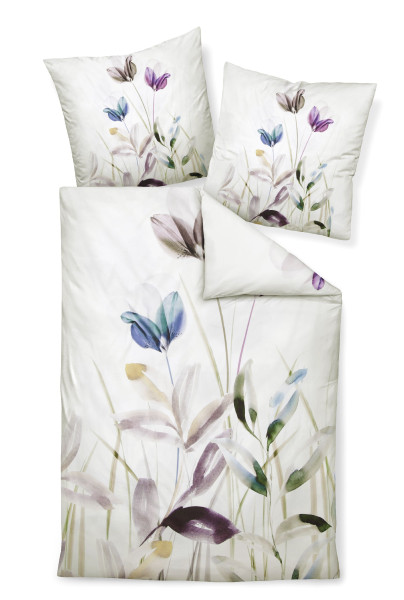 Bettwäsche MODERN ART S in violett aus Baumwolle