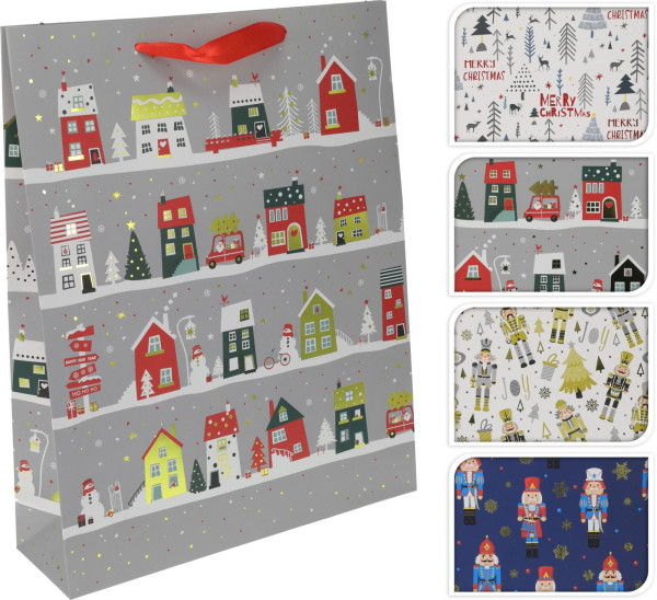 Geschenktasche in mehrfarbig aus Papier