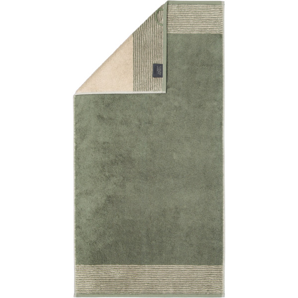 Handtuch TWO-TONE in grün aus Baumwolle