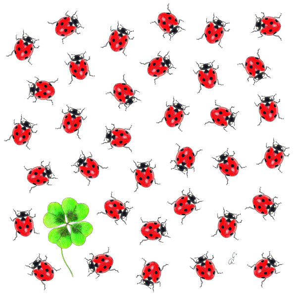 Servietten BUGS in bunt aus Papier