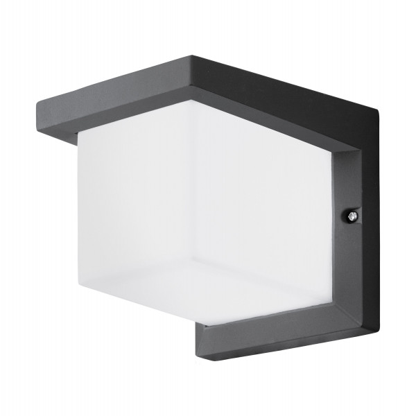 Wandleuchte DESELLA 1 in grau aus Aluguss