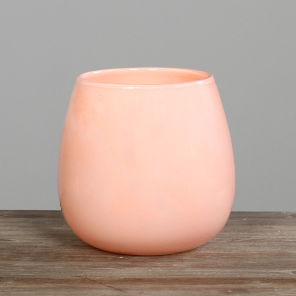 Vase in apricot aus Glas