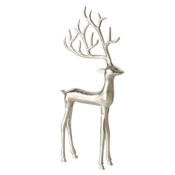 HIrsch RUPERT in silberfarben aus Aluminium