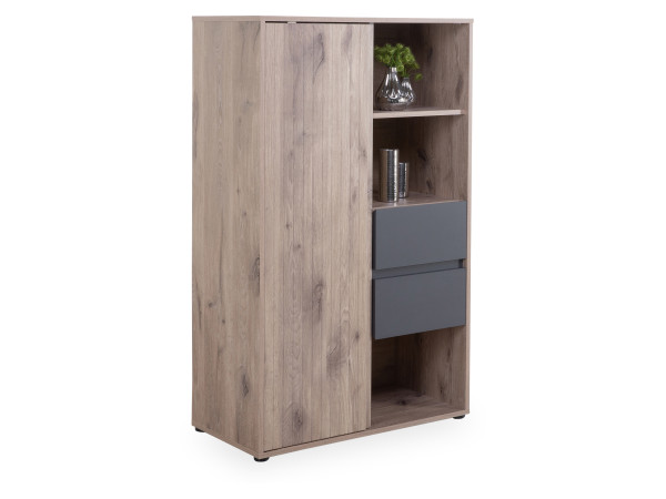 Highboard NAMO in grau aus MDF