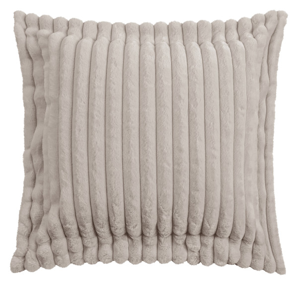 Kissen RAYA taupe in taupe aus Polyester