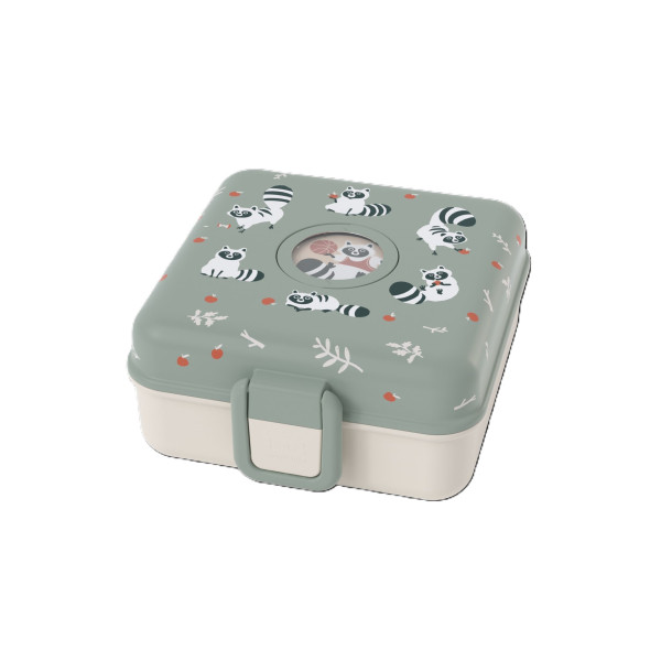 Lunchbox RACCOON in rose aus Kunststoff