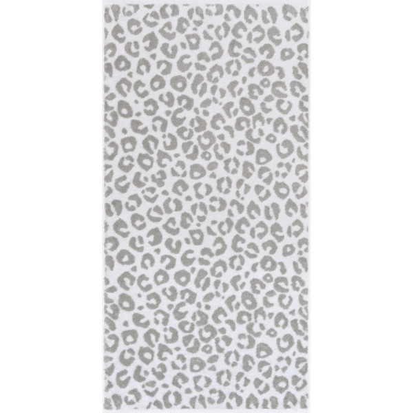 Handtuch TWO-TONE LEO in platinfarben aus Baumwolle