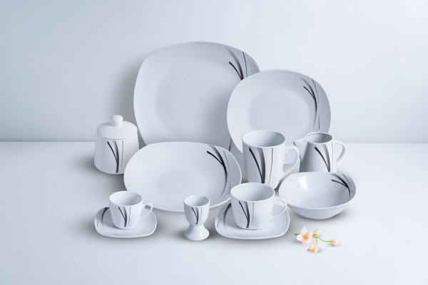 Komplettgeschirr ALASKA in mehrfarbig aus Porzellan