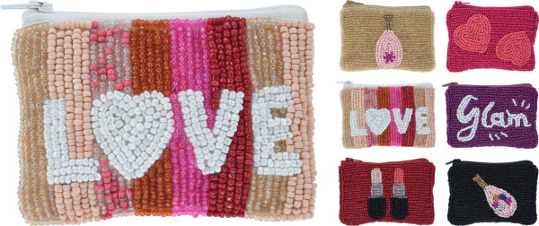 Täschchen BEAUTY in mehrfarbig aus Baumwolle