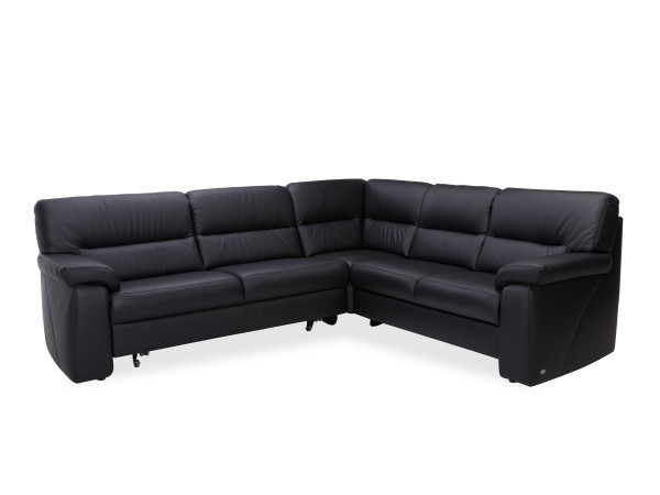 Polsterecke himolla 1112 in braun aus Leder