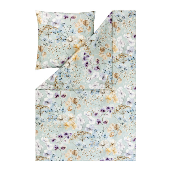 Bettwäsche SONJA Mako-Jersey in mint aus Baumwolle