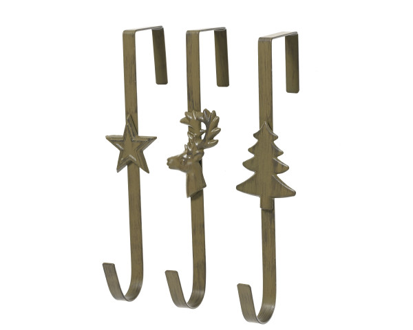 Tür-Kranzhalter in braun aus Eisen