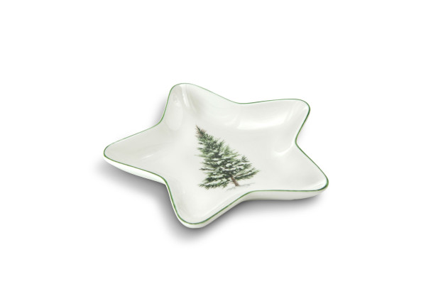 Platte TREE in weiß aus Bone China