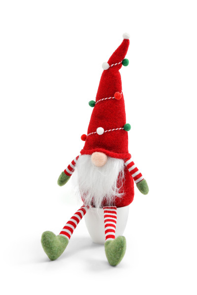 Kantenhocker WICHTEL in rot aus Polyester