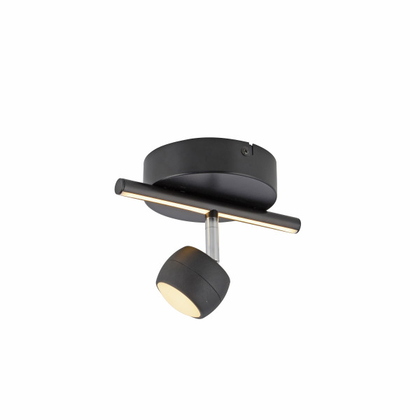 Deckenspot JARIK LED in schwarz aus Aluminium