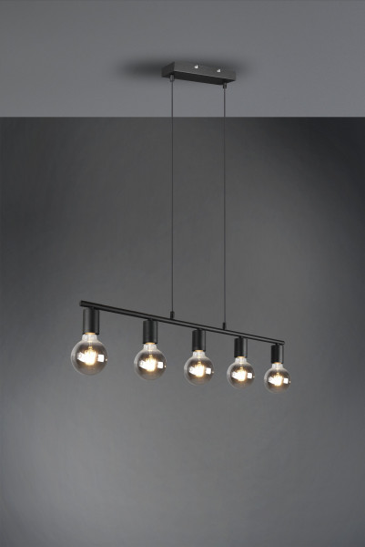 Pendelleuchte VANNES in schwarz aus Metall