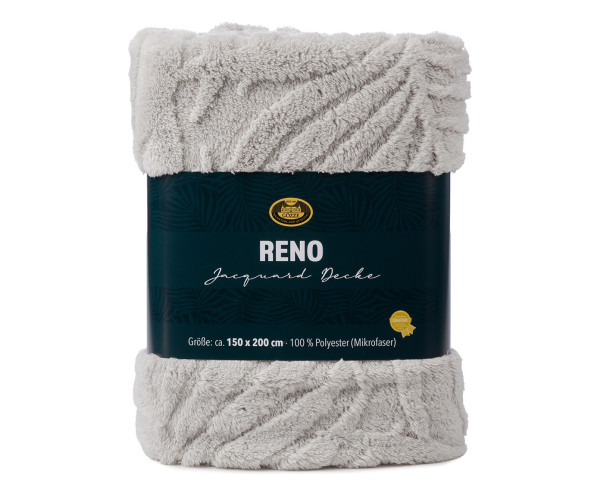Decke RENO silber in silberfarben aus Polyester