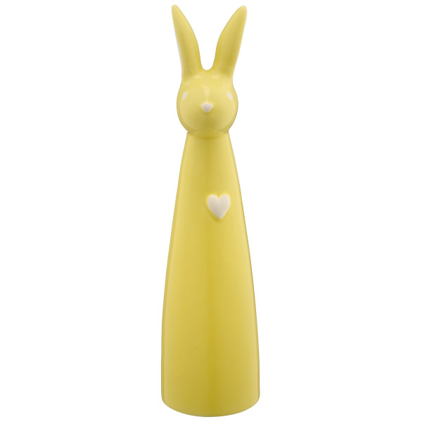 Vase Hasenkopf in limonengrün aus Keramik