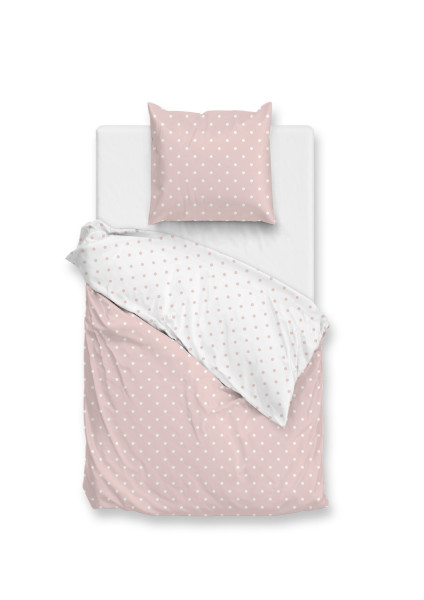 Bettwäsche PUNTA DI COTONE in pink aus Baumwolle