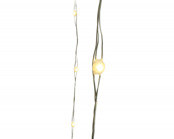 Lichterkette LED STRANG in silberfarben aus Metall