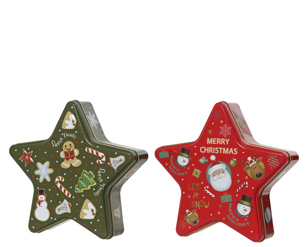 Plätzchendose in rot/grün