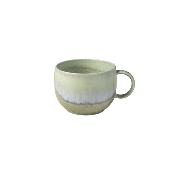 Kaffeetasse PERLEMOR ALGA in grün aus Bone China