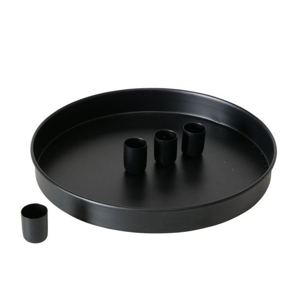 Kerzenhalter MARGO in schwarz aus Eisen