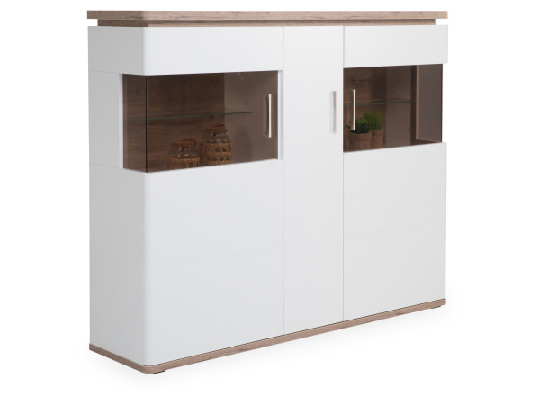 Highboard MINATO in weiß aus Dekor