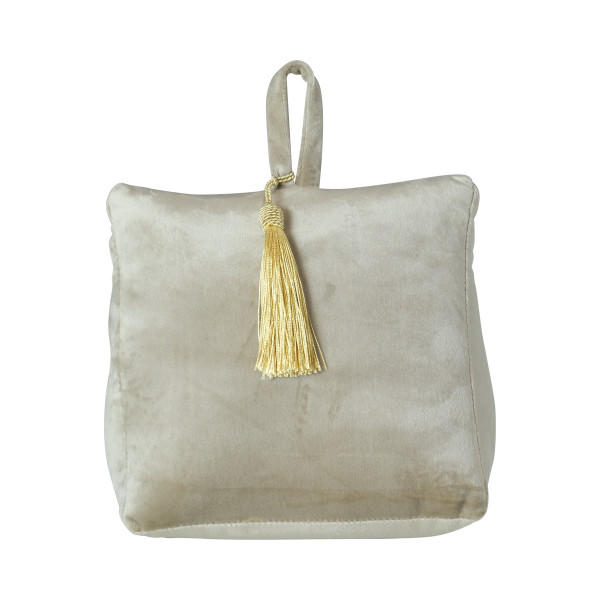 Türstopper SAMT in beige aus Polyester