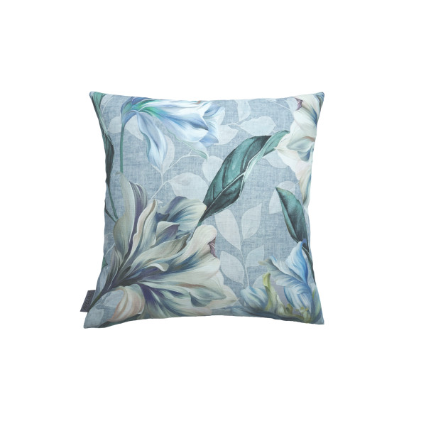 Kissenhülle JOANA in eisblau aus Baumwolle