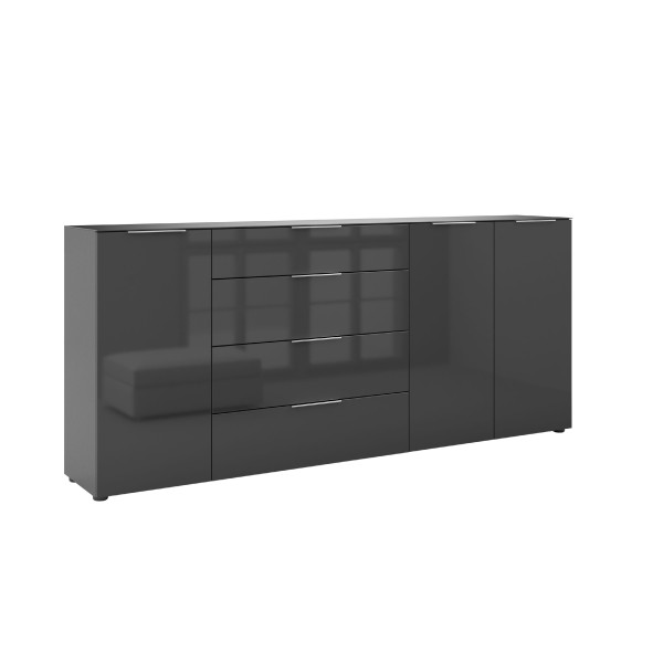 Kommode HARPER MEDINA in anthrazit aus Glas