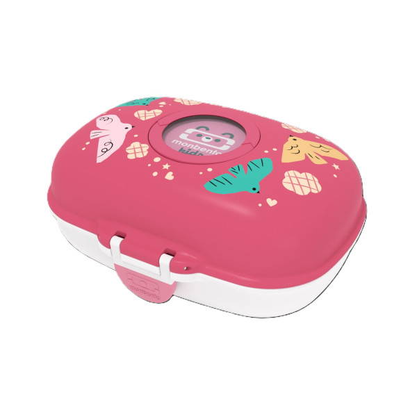 Snackbox BIRDS in pink aus Kunststoff