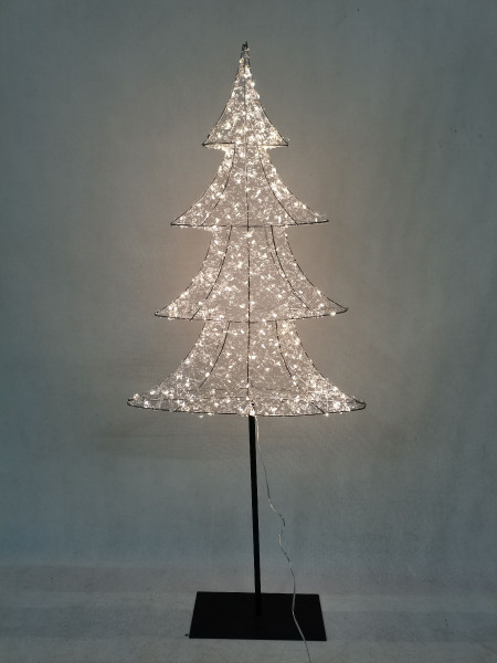 Weihnachtsbaum LED CLEAR PEARL in klar aus Metall