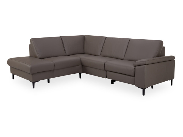 Polsterecke vito SPRING RELAX in stone aus Leder