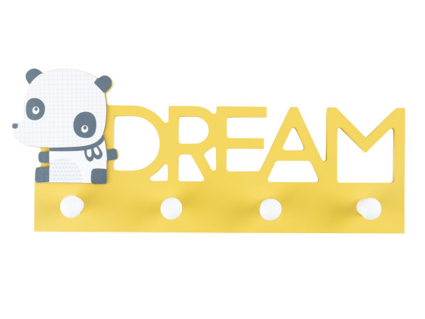 Wandgarderobe DREAM in gelb aus MDF