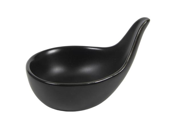 Dipschale BLACKY DROP in schwarz aus Steinzeug