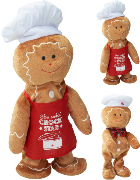 Dekofigur GINGERBREADMAN in mehrfarbig aus Polyester