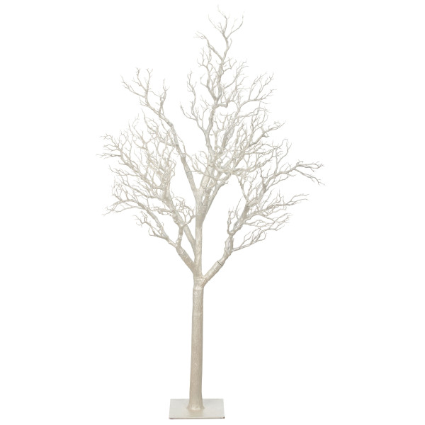 Dekobaum auf Eisenfuß in Perlmutt aus Eisen